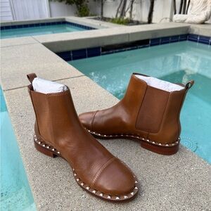 SCHUTZ Brown Leather Ankle Boots